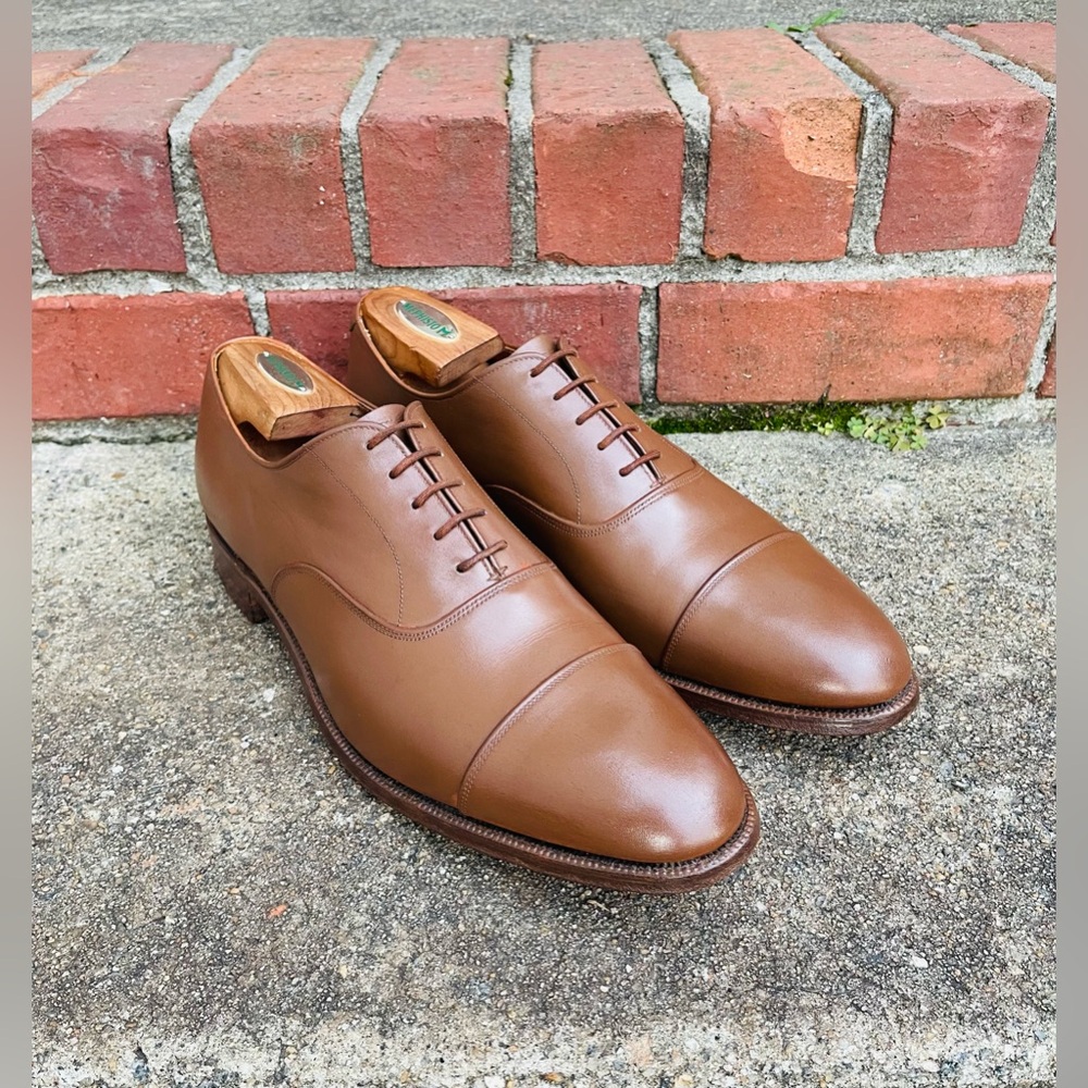 Like New Paul Stuart Brown Oxford Shoes Made By Edward Green